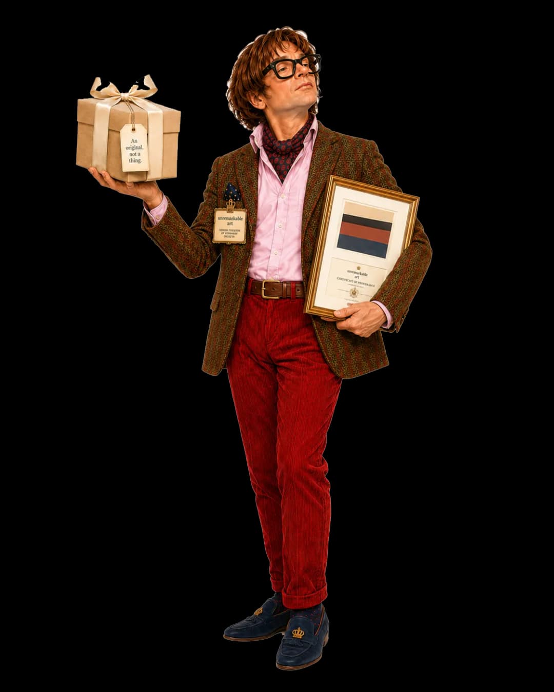 Nigel Ponceby-Smythe presenting a questionable art gift
